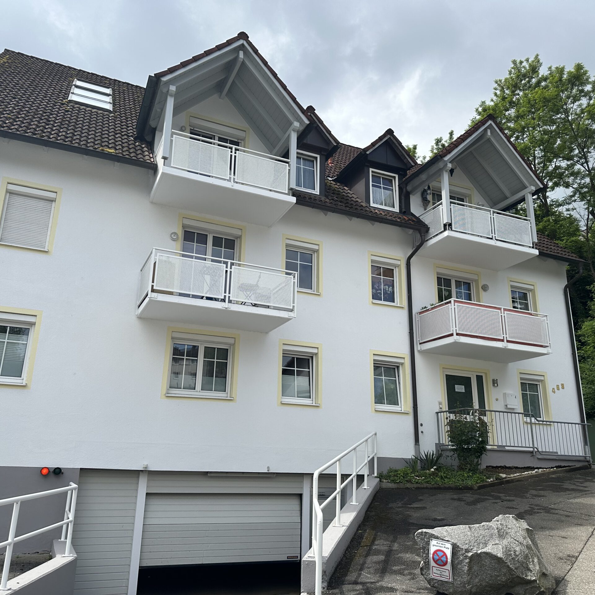 Fassadenarbeiten am Herrenweiher